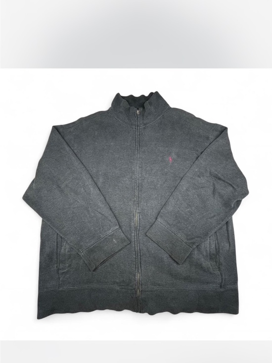 Ralph Lauren Other - Ralph Lauren Men's Charcoal Gray Full-Zip Sweater with purple Polo Logo